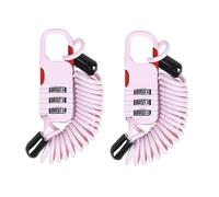 Guangcailun 2 Piezas de candado antirrobo con contraseña Compacto y fácil de Usar para Casco o para Envolver la carrocería del vehículo para facilitar su Transporte en Bolsas, Rosa