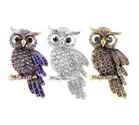 Guangcailun 3 pack/lote Pin de diamantes de imitación gemas gato mujeres Pins 3 pack/lote broches Vintage para exquisita artesanía broches mujeres