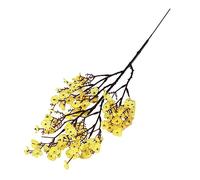 Guangcailun 5 Piezas de Flores Artificiales no tóxicas, duraderas y de bajo Mantenimiento, decoración del hogar, Ramo de Flores Falsas de Seda Gypsophila, Amarillo