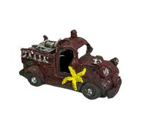 Guangcailun Adorno de Resina para Acuario con diseño de accidente Coche, Ideal para Peces pequeños, camarones y Camiones, Camión