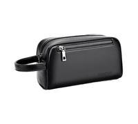 Guangcailun Bolso de Mano versátil para Hombre Bolso de Cuero Espacioso Organizador de Billetera de muñeca Compacto Regalo para Hombres Puede acomodar Todos los Elementos, Negro