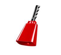 Guangcailun Cencerro con asa, campana de animación, campana de llamada para conciertos en granjas, partidos fútbol, rojo, Rojo, Longitud total 26cm