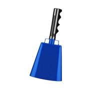 Guangcailun Cencerro con asa, campana de animación, campana de llamada para conciertos en granjas, partidos fútbol, rojo, Azul, Longitud total 26cm