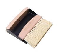 Guangcailun Cepillo Multifuncional, Escoba de Escritorio, recogedor, Juego de Limpieza, Clases de Manualidades, Teclado y pequeños desastres domésticos, , cerdas de sisal Negro , 15.5 x 10.5 x 4 cm