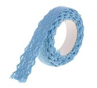 Guangcailun Cinta de encaje estilo coreano, elegante cinta decorativa de tela para álbumes recortes y envoltura regalos, azul, 15mm