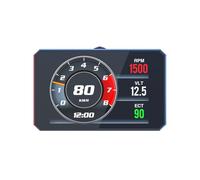 Guangcailun Indicador Digital avanzado de Velocidad del vehículo, Velocidad del Motor, Temperatura del refrigerante, Voltaje, Tiempo de conducción, Funciones y