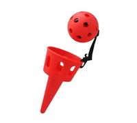 Guangcailun Juguete para la coordinación Mano-Ojo de los niños con un Divertido Juego de atrapar Pelotas para el Entrenamiento sensorial, Rojo, 16.5 cm