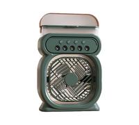 Guangcailun Mini aire acondicionado con ventilador de escritorio, tres velocidades y tres modos de tiempo, muy cómodo. Equipado, verde