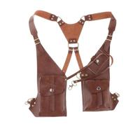 Guangcailun Mini Mochila versátil con Correas Ajustables para Excursionistas y Amantes de Las escapadas de Fin de Semana. Diseñada para el día a día. Bolso de Hombro de Piel, Marrón Oscuro, 38x14cm