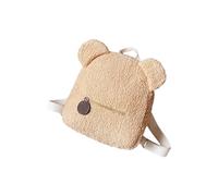 Guangcailun Mochila de peluche esponjoso bolso para niños pequeños para niñas personalizadas y pequeñas mini mochila compacta para niños pequeños personalizados, Caqui