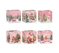 Guangcailun Suministros para fiestas de decoración del hogar para una Feliz Navidad llena de navideño Caja de papel Suministros para decoración de fiestas, Estilo 1