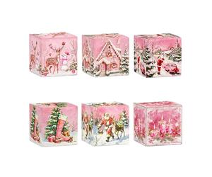 Guangcailun Suministros para fiestas de decoración del hogar para una Feliz Navidad llena de navideño Caja de papel Suministros para decoración de fiestas, Estilo 2