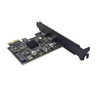 Guangcailun Tarjeta de expansión USB2 de Velocidad Negra con PCI E a USB 2 Tipo C Dual Que Garantiza una transmisión Velocidad para una Transferencia Datos rápida. Tarjeta expansión USB3.2