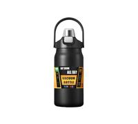 Guangcailun Taza de Agua con Pajita y Tapa, Botella de Agua aislada, Elegante Tapa a Prueba de Fugas, tamaño portátil, Botella de Agua Takeya de 40 Oz, Negro, 1200ml