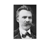 GUANGYING Póster de personajes de no ficción del siglo XIX de Friedrich Nietzsche con diseño de celebridades de Friedrich Nietzsche, póster de arte para pared, regalo para dormitorio, decoración del