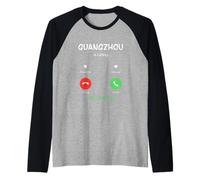 Guangzhou está Llamando y Debo IR a China Viajando Camiseta Manga Raglan