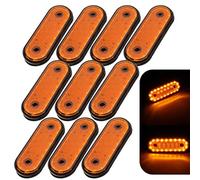 Guangzhou - Luz de posición Lateral para camión de Remolque, 10 Unidades, 20 LED, Luces Laterales de Montaje en Superficie, Amarillo