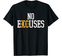 GUANJIE Limited No Excuses Cross Country Track and Field Running T-Shirt Black M