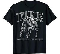 GUANJIE Limited Taurus Zodiac Sign Astrology Horoscope T-Shirt Black S