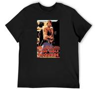 GUANJIE Men's T-Shirt Feel Soft Lone Wolf Mcquade Chuck Norris Movie 80S Action Film Fan Hand Wash Recommended Black M