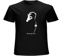 GUANJIE The Prisoner Words See Your Old Film T-Shirt Mens Unisex Tees Black XXL
