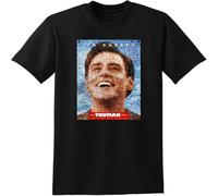GUANJIE The Truman Show T Shirt Fit Casual Graphic Short Sleeve Tops Black M