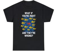 GUANJIE What If You'Re Right & They're Wrong Thought Provoking T-Shirt Black M
