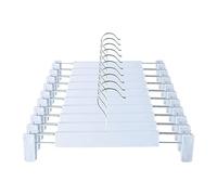 GUANJUNE Perchas para Pantalones,Colgadores de Falda Que Ahorran Espacio con Ganchos Giratorios de 360 °,Clips Ajustables para Colgar Pantalones,Ropa Abrigo Prenda Jeans Perchas (10 Piezas, Azul)