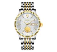 Guanqin Reloj de pulsera vintage para hombre, con diseño de bestia en relieve, esfera de diamante, luminoso, automático, mecánico, zafiro, resistente al agua, elegante, de acero inoxidable