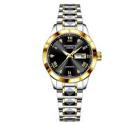 Guanqin Reloj de pulsera vintage para hombres y mujeres, para parejas, día y fecha, luminoso, japonés, automático, cuerda automática, zafiro, para negocios, resistente al agua, para amantes del reloj