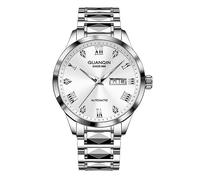 Guanqin Reloj de pulsera vintage para mujeres y hombres, para parejas, día y fecha, luminoso, japonés, automático, automático, de zafiro, para negocios, resistente al agua, para amantes del reloj de