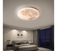 GUANSHAN Candelabros de simulación de luna Luz LED de techo de luna lámpara de techo ultrafina lámpara de pared de luz de techo de entrada para dormitorio, sala de estar, dormitorio de niños y niñas