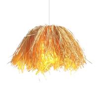 GUANSHAN Césped Tejido Lámpara Colgante Wabi-Sabi Estilo Colgante Luz Raffia Césped Lámpara De Techo Nido De Pájaro Luz Colgante Para La Habitación De Té, Homestay