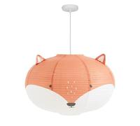 GUANSHAN Lámpara colgante de papel con diseño de animales creativos en 3D, lámpara colgante de papel con diseño de zorro y oso, lámpara colgante decorativa para dormitorio y sala de estar