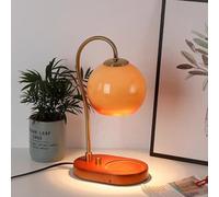 GUANSHAN Lámpara de aromaterapia retro con cera fundida, pantalla de cristal naranja degradado, lámpara de noche para dormitorio, lámpara de ambiente para decoración del hogar.