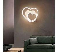 GUANSHAN Lámpara de pared de corazón blanco LED Luz de noche Iluminación de pared de dibujos animados Lámpara de pared decorativa para dormitorio, sala de estar, escaleras, 3 luces