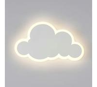 GUANSHAN Lámpara de pared LED con forma de nube blanca, luz nocturna de dibujos animados para habitación infantil, lámpara decorativa de fondo para dormitorio, sala de estar, escaleras, 3 luces.