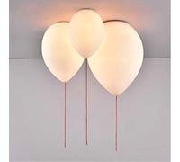 GUANSHAN Lámpara de techo con globo blanco Lámpara de techo encantadora simple, lámpara de araña decorativa de vidrio ovalado para dormitorio, habitación infantil, niños, niñas, con bombilla de 7W