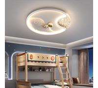 GUANSHAN Lámpara De Techo De Luna De Astronauta 3D Lámpara De Techo De Lámpara De Astronauta LED Accesorio De Iluminación De Techo De Luna De Dibujos Animados para Dormitorio, Habitación De Niños