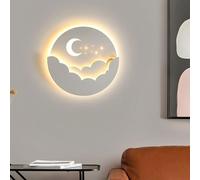 GUANSHAN Lámparas De Pared De Luna Lámparas De Pared De Luna Lámparas De Pared De Fondo Estrellas Creativas Lámparas De Pared De Luna Dormitorio, Sala De Estar Lámparas De Pared Decorativas