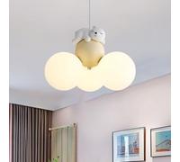 GUANSHAN LED Oso Durmiente Luz Colgante Globo De Dibujos Animados Luz De Techo Lámpara Colgante Lámpara De Techo Luna Colgante Accesorio De Iluminación Para Dormitorio, Habitación De Niños