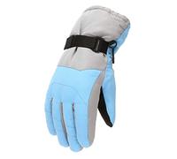 Guante acrílico engrosado impermeable Street Girl Boys Guantes de invierno para mujer Piel (Sky Blue, M)