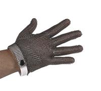 Guante Anticorte de Malla de Acero | Protección para Carnicero | Seguridad en el Trabajo | Acero Inoxidable | Talla L