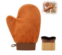 Guante Autobronceador, 2 en 1 Manopla Kit con Brocha Maquillaje
