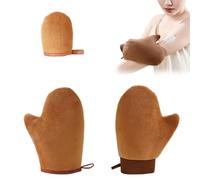 Guante Autobronceador Corporal, Guantes de Bronceado Reutilizables, Manopla Autobronceador Guante, Cuerpo Manopla, para Hombres y Mujeres, Marrón, 3 Piezas