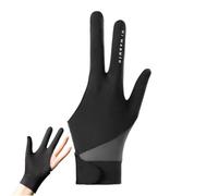 Guante de 3 dedos antideslizante muñeca ajustable ergonómico | Guantes de billar unisex elásticos para hombre y mujer, jugadores deportivos, taco club de entrenamiento, interior, exterior