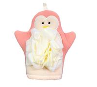 Guante de baño de doble cara, 22 x 12 cm, esponja de luffa, accesorio de baño de espuma rico para hombre, mujer, niño, spa familiar