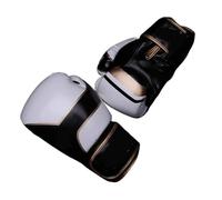 Guante de Boxeo Guantes de Kickboxing for Hombres y Mujeres, PU, for Muay Thai, for Adultos, for Karate, Entrenamiento Boxeo(White,12oz)