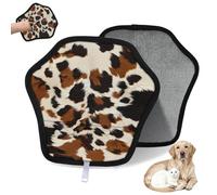 Guante de depilación de mascotas con estampado de vaca animal para gatos y perros, reutilizable, electrostático, herramienta de cepillo para sofá, ropa, alfombra, muebles, asiento de coche, 1 paquete