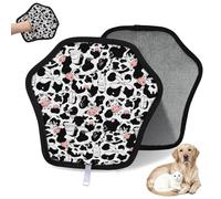 Guante de depilación de mascotas con estampado de vaca para gatos, perros, animales, vacas, reutilizables, electrostáticos, herramienta de cepillo para sofá, ropa, alfombra, muebles, asiento de coche
